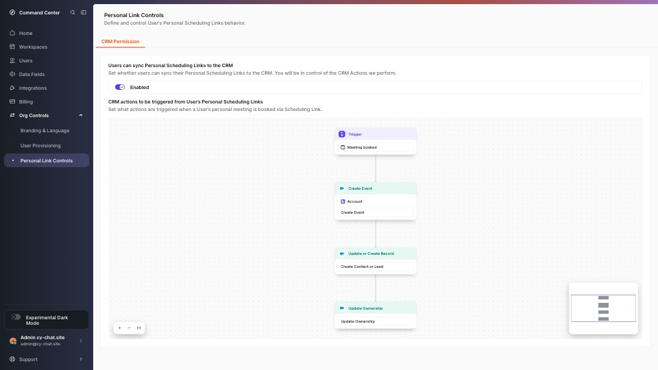 Personal Link Controls screenshot