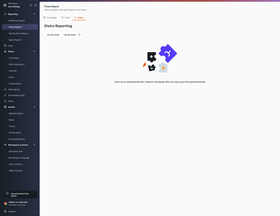 Flows Report — Distro screenshot