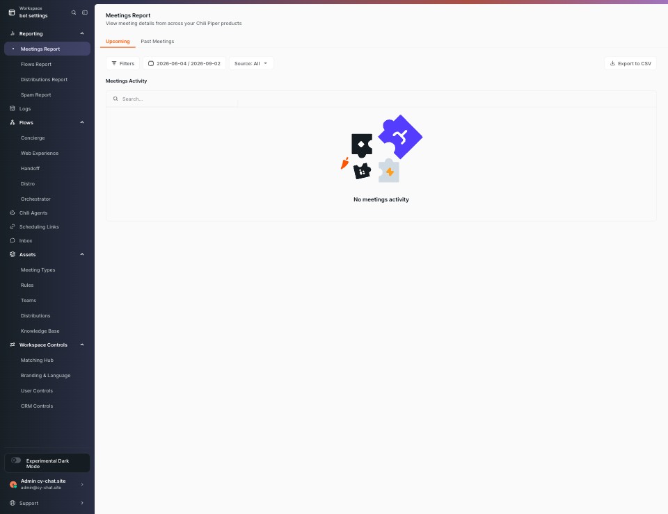 Meetings Report screenshot